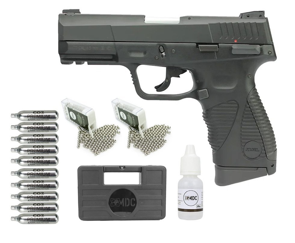 Pistola De Pressão Co2 24/7 G2 Blowback 4,5mm Kwc Rossi + BBS + Co2 + Case + Óleo de Silicone