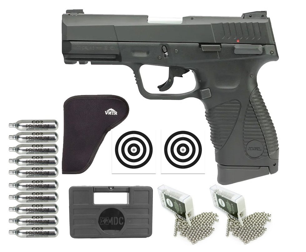 Pistola De Pressão Co2 24/7 G2 Blowback 4,5mm Kwc Rossi + BBS + Co2 + Case + Alvos + Coldre Velado
