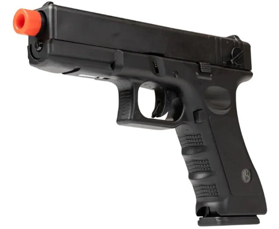 Pistola de Airsoft GK V18 G18 Green Gas Blowback 6,0mm - Rossi + GBB + BBS + Case + Alvos + Kamuff + Laser