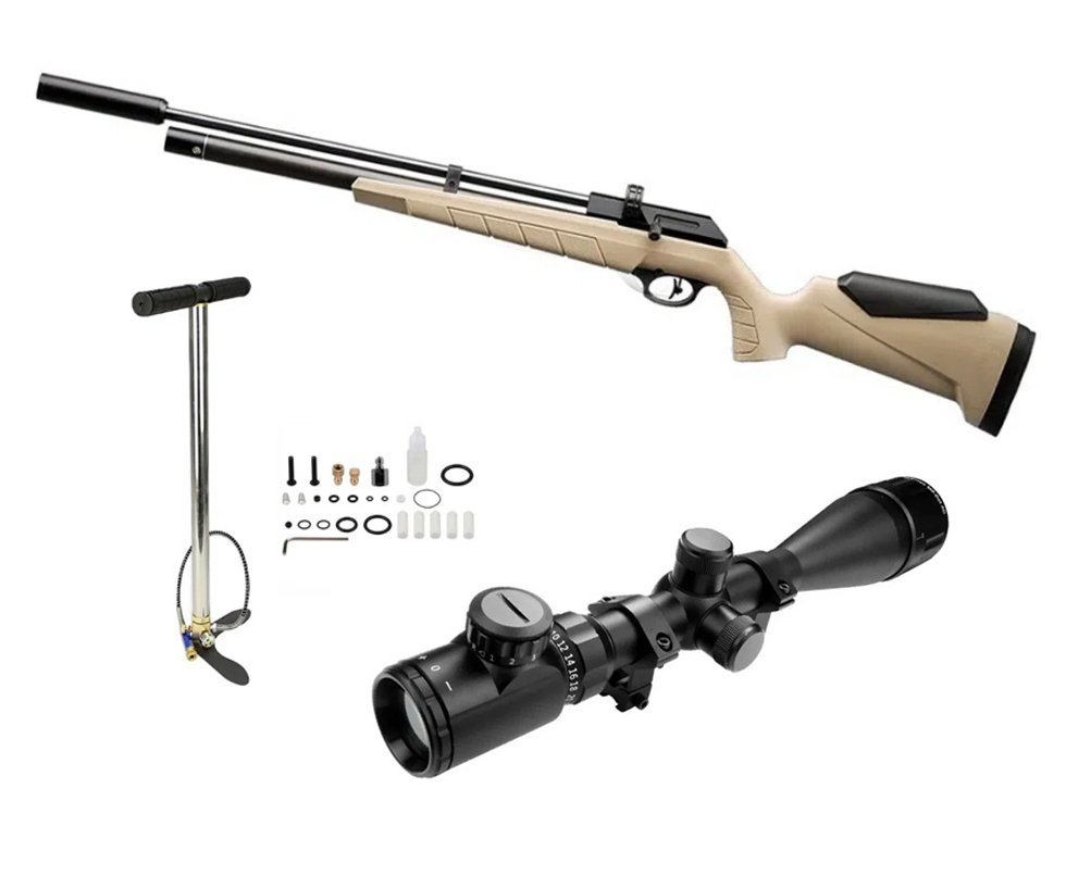 Carabina de Pressão PCP PR900S G3 TAN 4.5mm Artemis - FXR + Bomba + Luneta 6-24x50