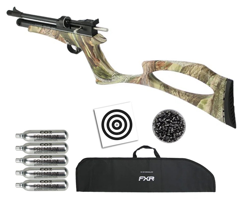 Carabina De Pressão CO2 CP2 Cobra Hibrida Camo 5,5 Artemis FXR + Chumbo + Co2 + Capa + Alvos