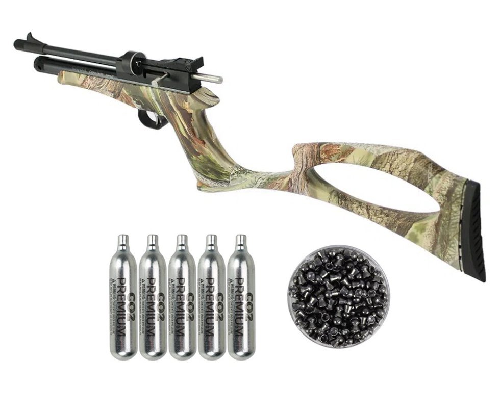 Carabina De Pressão CO2 CP2 Cobra Hibrida Camo 4,5mm Artemis FXR + Chumbo + Co2