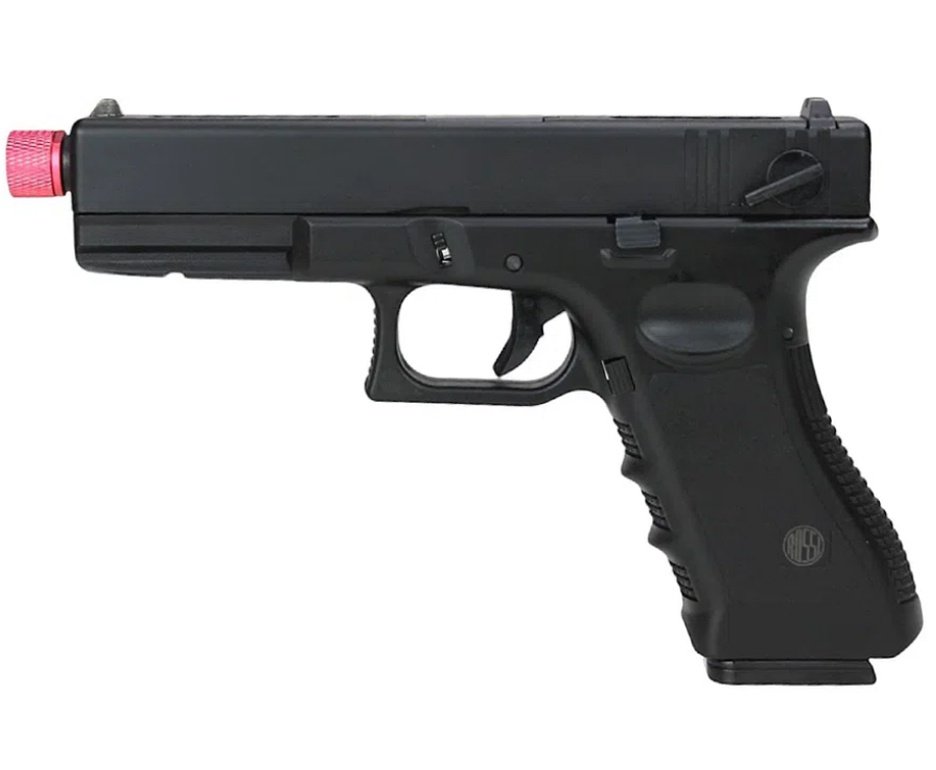 Pistola de Airsoft GK V18 G18 Green Gas Blowback 6,0mm - Rossi + GBB + BBS + Case + Alvos + Tapete + Kamuff