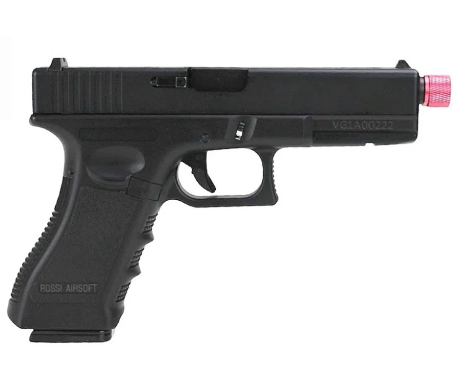 Pistola de Airsoft GK V18 G18 Green Gas Blowback 6,0mm - Rossi + GBB + BBS + Case + Alvos + Tapete + Kamuff
