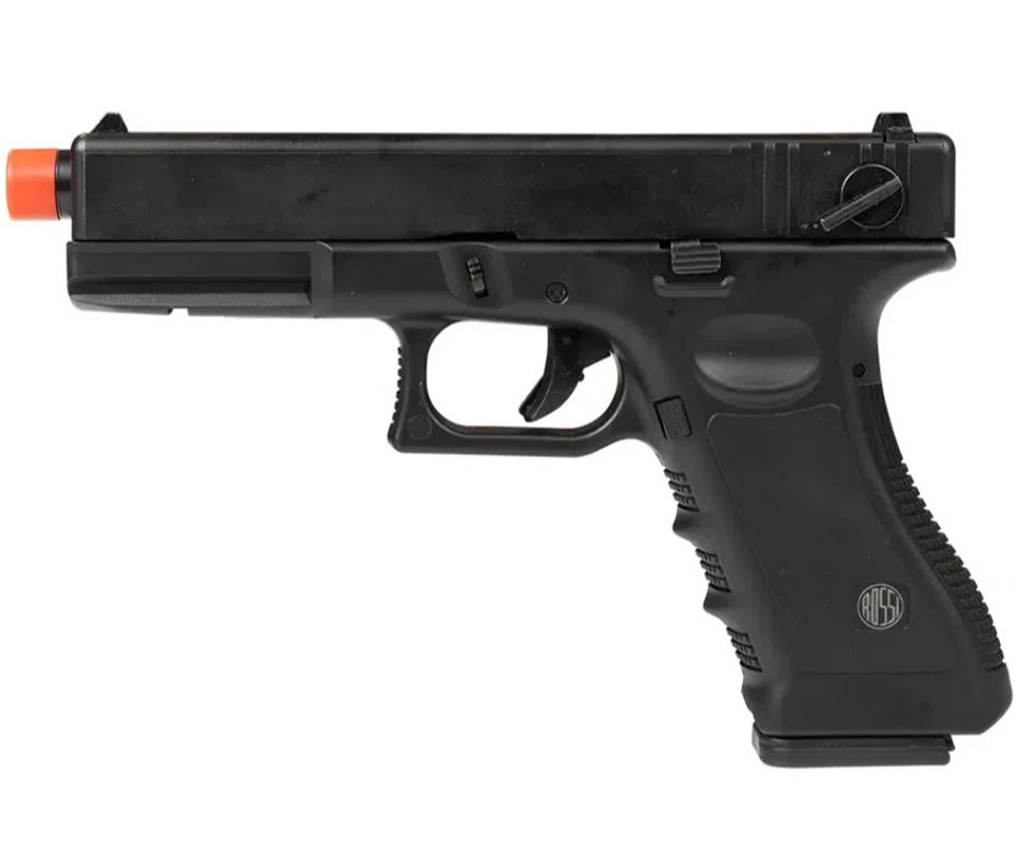 Pistola de Airsoft GK V18 G18 Green Gas Blowback 6,0mm - Rossi + GBB + BBS + Case + Alvos + Tapete + Kamuff