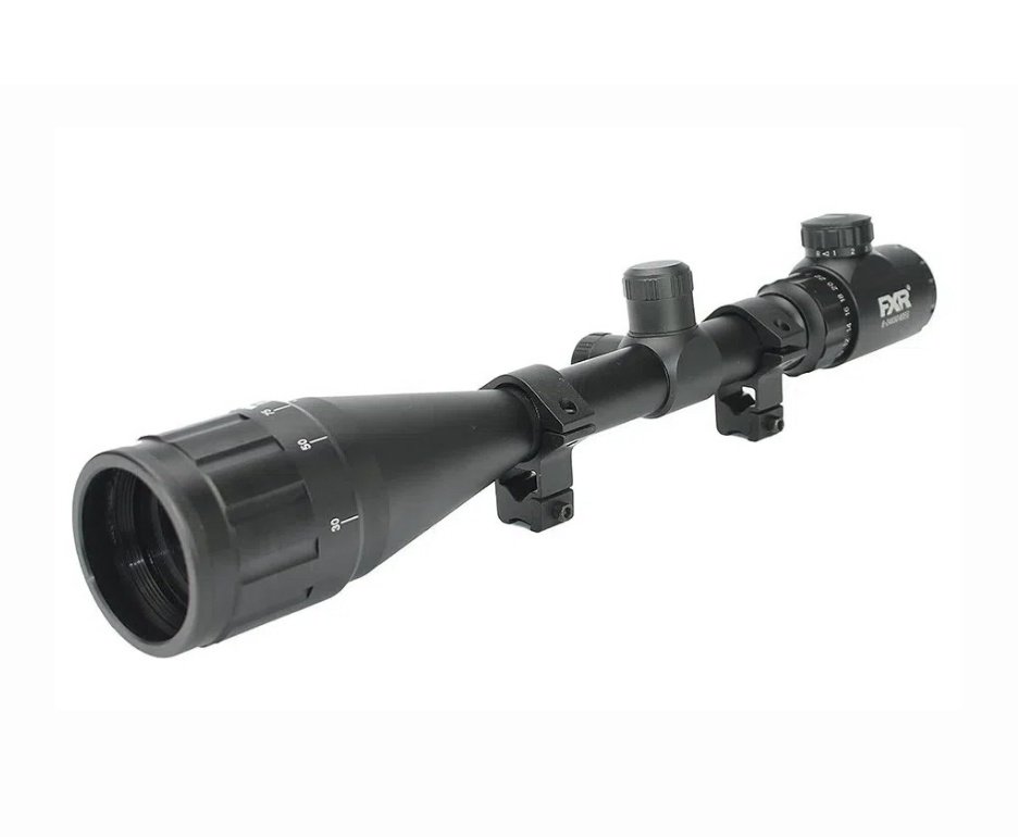Carabina De Pressão Pcp Rossi R8 G3 Black STD 5,5mm 8 Tiros 350 M/S + Luneta 6-24x50 + Scuba 6,8L + Alvos
