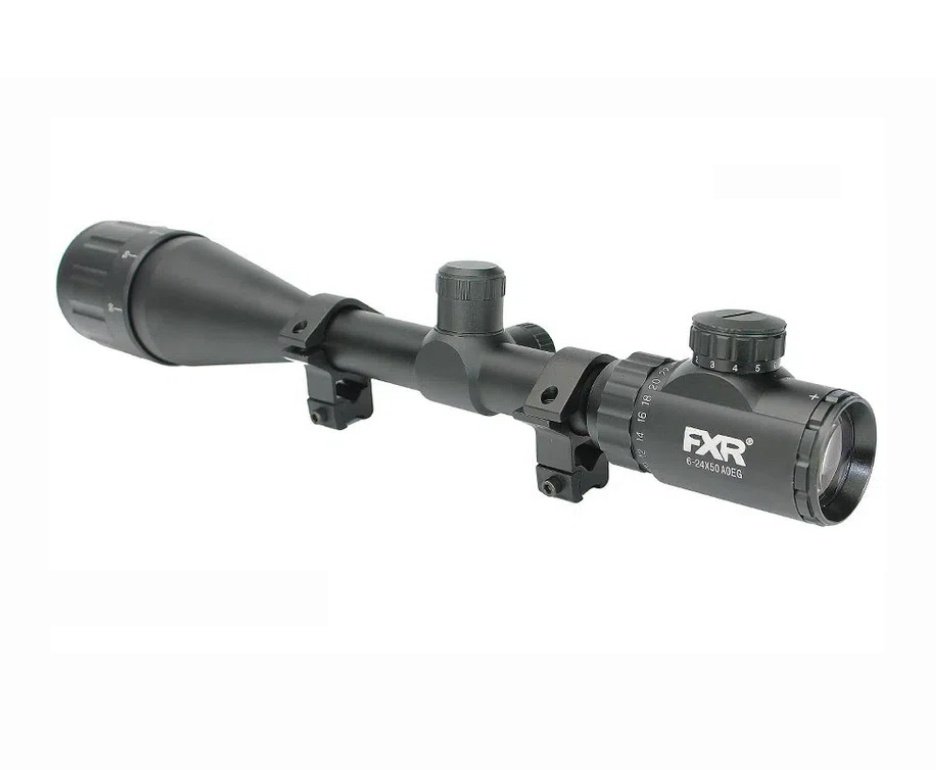 Carabina De Pressão Pcp Rossi R8 G3 Black STD 5,5mm 8 Tiros 350 M/S + Luneta 6-24x50 + Scuba 6,8L + Alvos