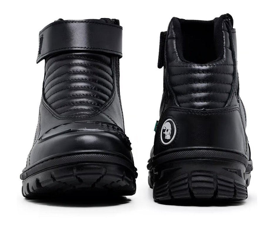 Bota Motociclista Acero Couro Race Preto
