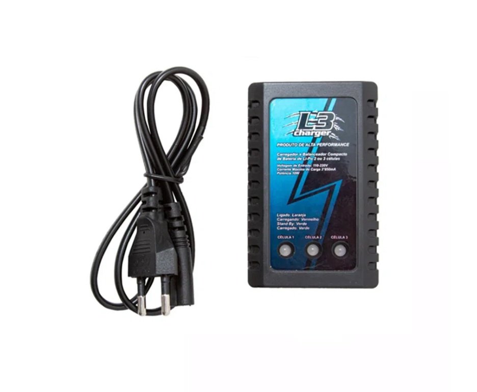 Bateria Para Airsoft Lipo 11.1v/3s - 1100mah (3 Pack) - 20c/40c + Carregador Lipo