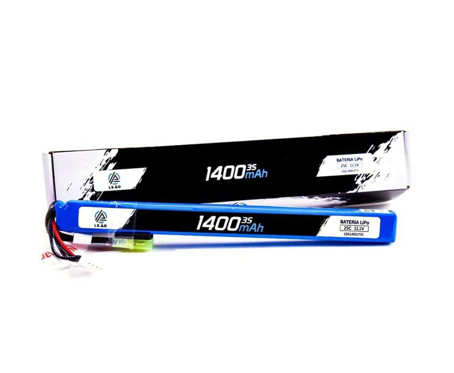 Bateria Lipo ULTRA 11.1V/3S 1400mAh - 25C/50C Rifle AEG AK Series + Carregador Lipo