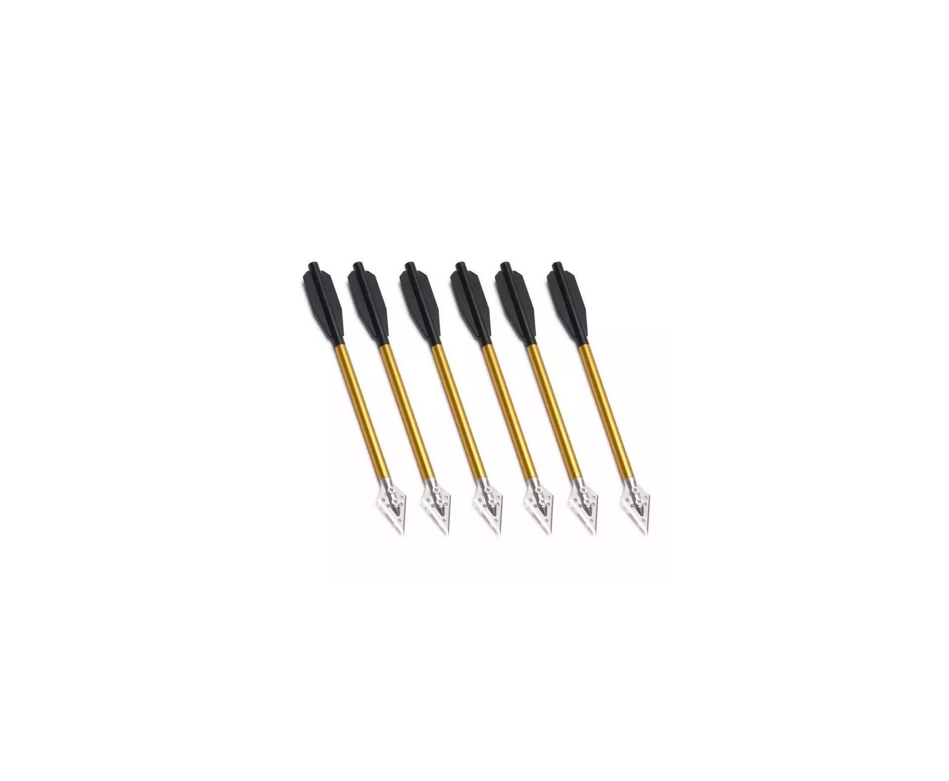 Seta de Aluminio Elong Outdoor Dourado 16cm Ponteria Fixa de Caça 6 un