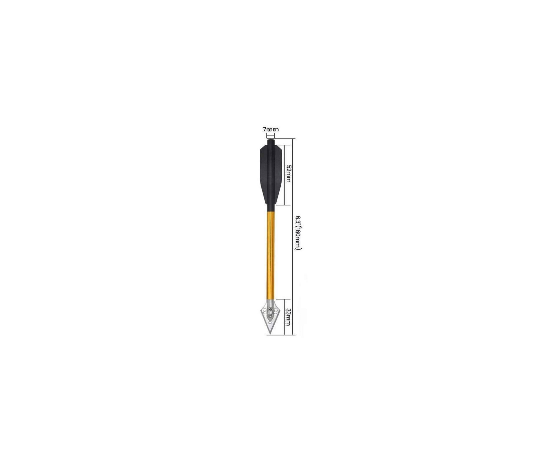 Seta de Aluminio Elong Outdoor Dourado 16cm Ponteria Fixa de Caça 6 un