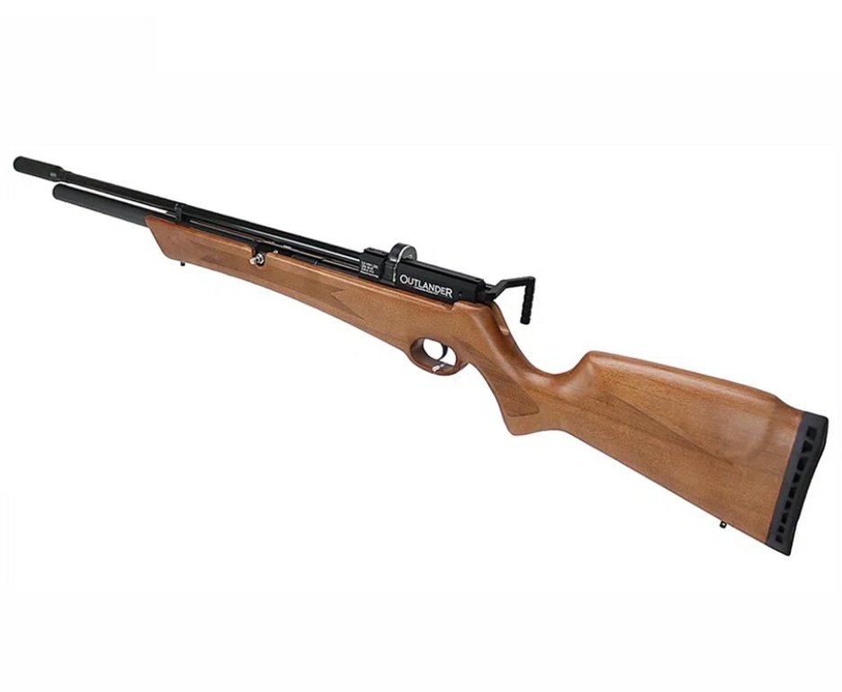 Carabina de Pressão PCP Rossi Outlander VR Válvula Reguladora Madeira 5.5 + luneta 4x32 + Capa + Bomba + Alvos