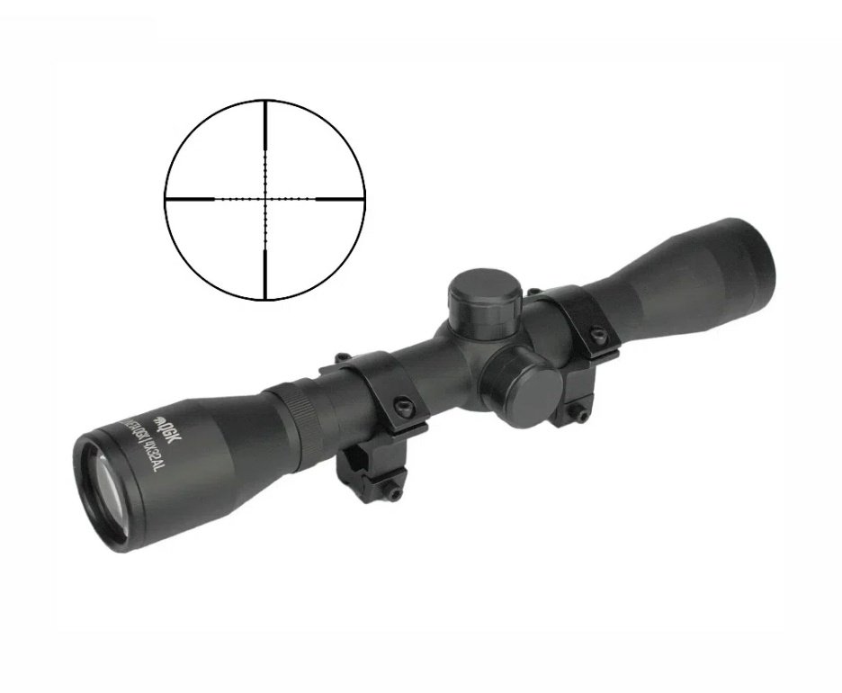 Carabina de Pressão PCP Rossi Outlander VR Válvula Reguladora Madeira 5.5 + luneta 4x32 + Capa + Bomba + Alvos