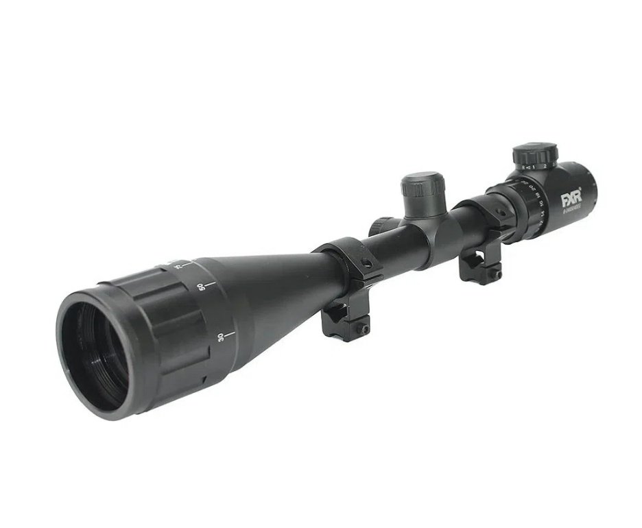 Carabina de Pressão PCP Airacuda 6.35mm Big Bore JTS FXR + Luneta 6-24x50 + Bomba
