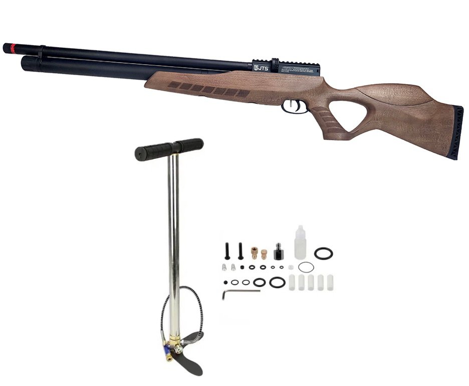 Carabina de Pressão PCP Airacuda 6.35mm Big Bore JTS FXR + Bomba