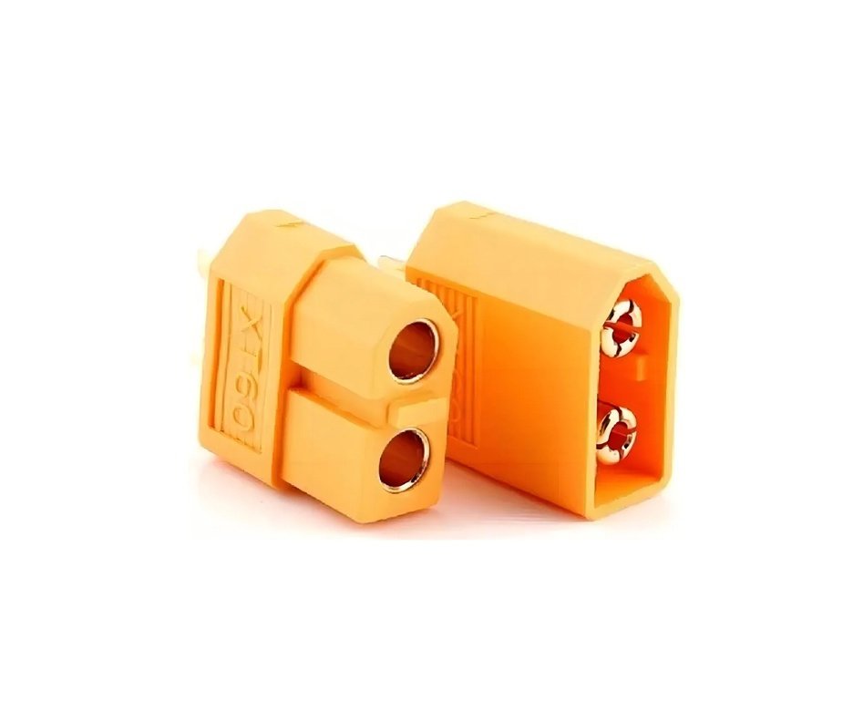 Conector Xt60 (Par) Para Baterias Airsoft Drone 60a Macho E Femea - Leão Modelismo