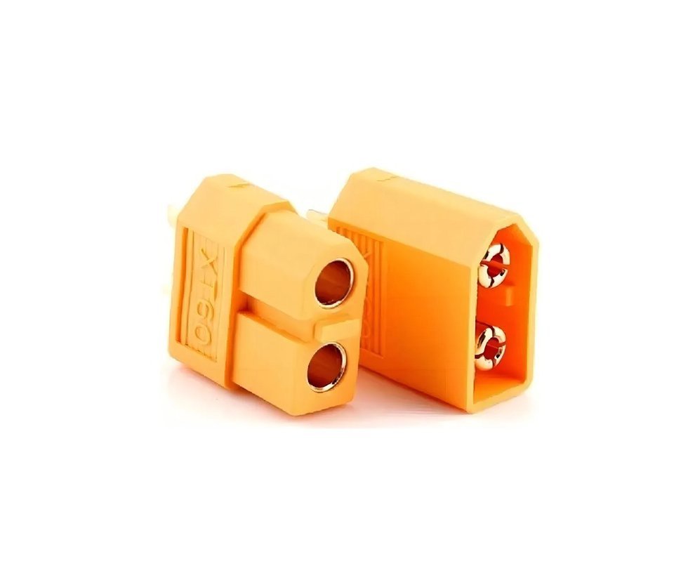 Conector Xt60 (Par) Para Baterias Airsoft Drone 60a Macho e Fêmea - Leão Modelismo