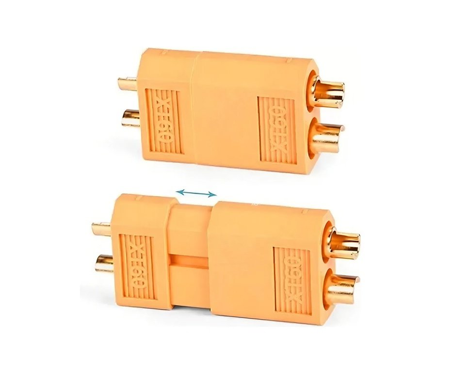 Conector Xt60 (Par) Para Baterias Airsoft Drone 60a Macho E Femea - Leão Modelismo
