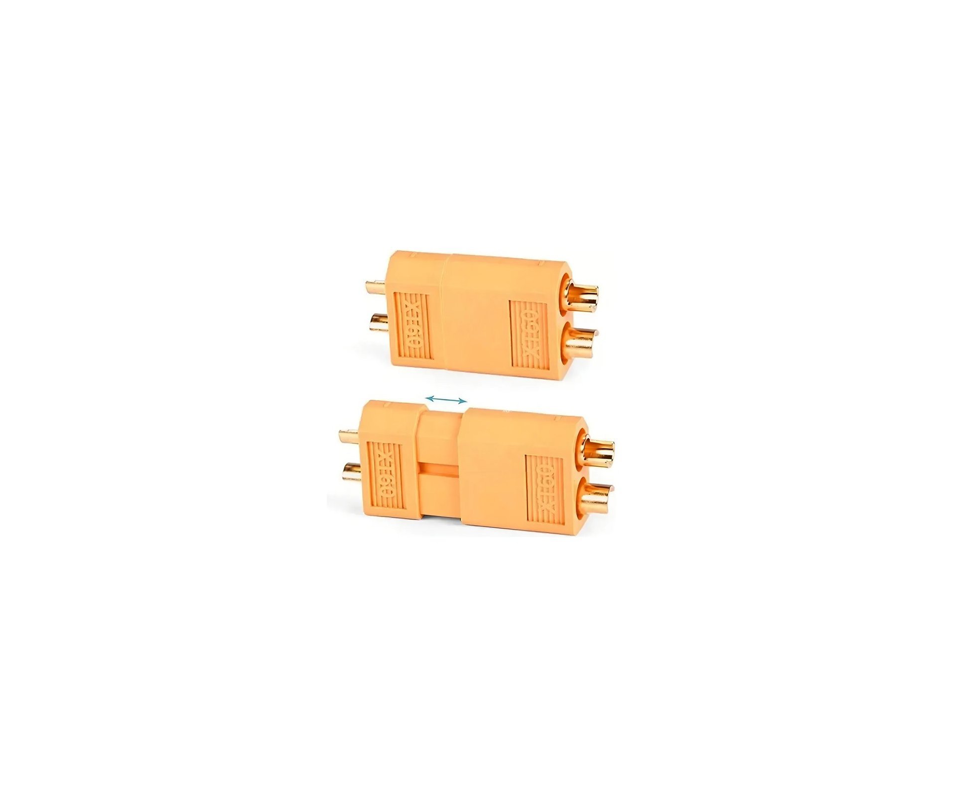 Conector Xt60 (Par) Para Baterias Airsoft Drone 60a Macho E Femea - Leão Modelismo