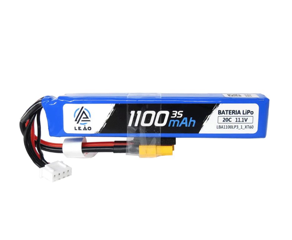 Bateria Lipo Ultra 11.1V/3S (1pack) 1100mAH 20C/40C XT60 Airsoft - Leão Modelismo