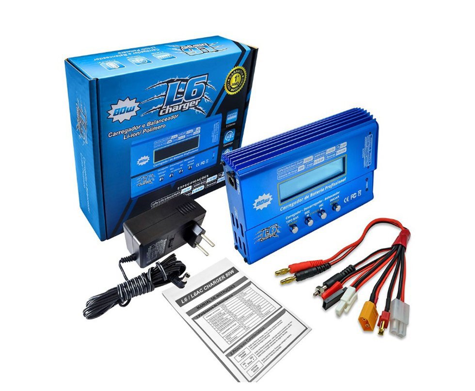 Carregador de Bateria L6 LIPO NIMH LIFE PB Li-ion - Leão Modelismo