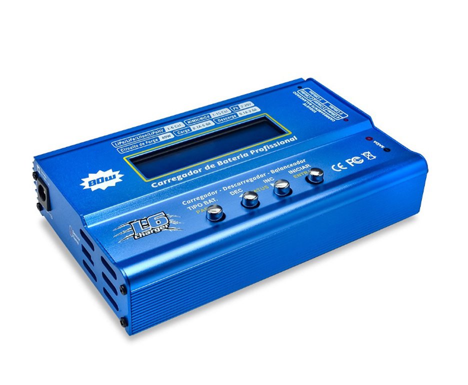 Carregador de Bateria L6 LIPO NIMH LIFE PB Li-ion - Leão Modelismo
