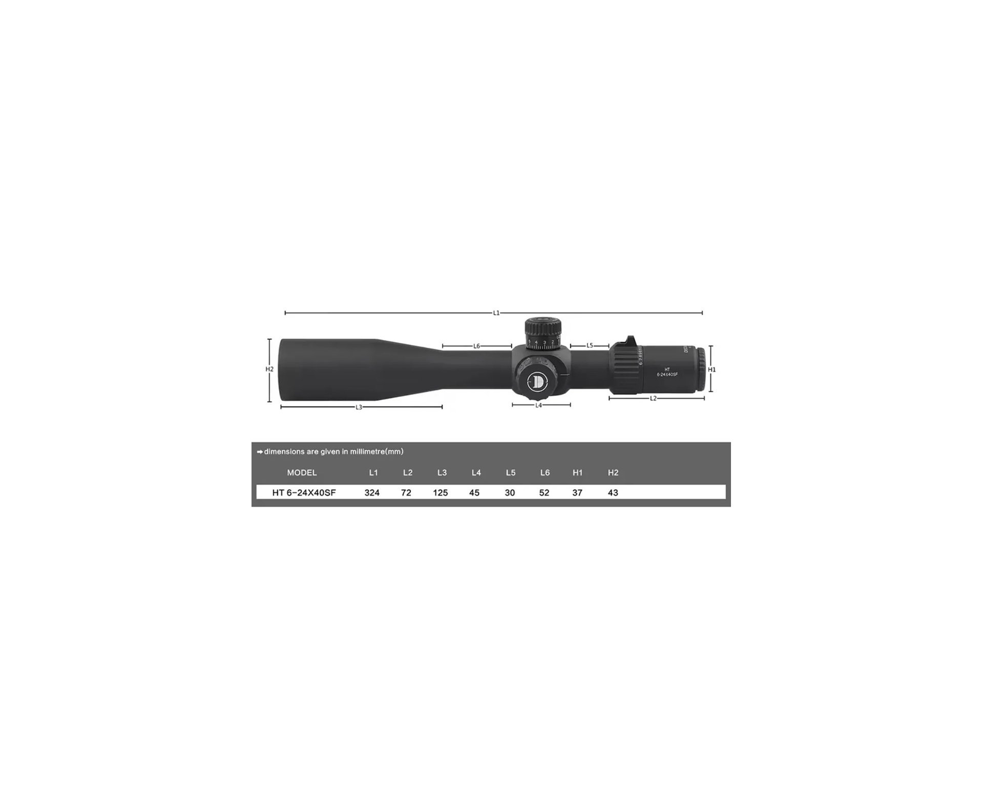 Luneta Discovery HT 6-24x40SF FFP