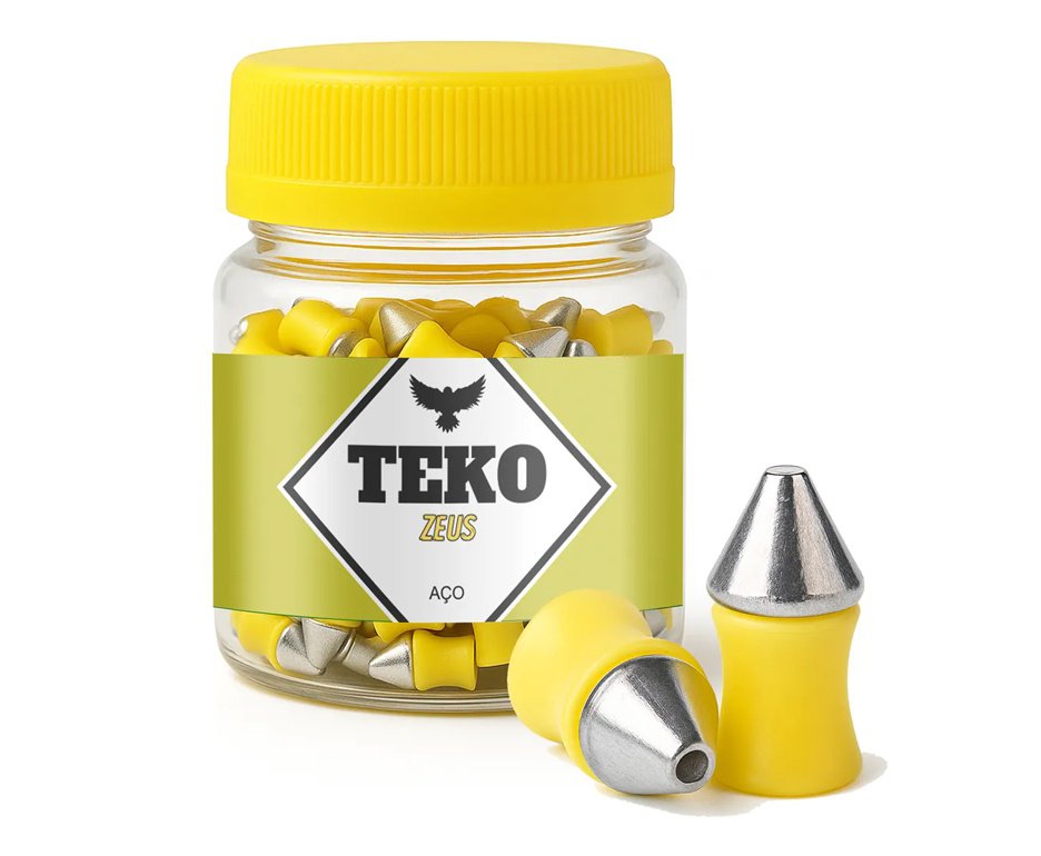 Chumbinho Zeus velocidade e perfuração com ponta Aço 5.5mm - Teko