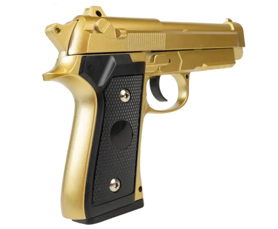 Artefato de Airsoft VG PT92 Rossi - V22 Gold Mola 6mm