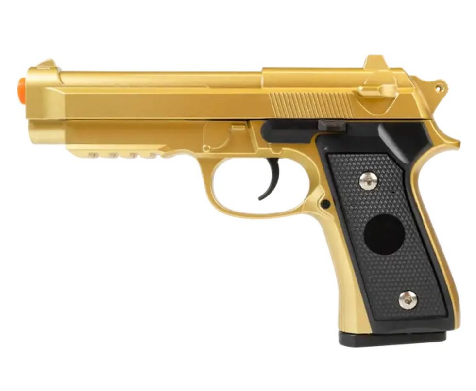 Pistola de Airsoft VG PT92 V22 Gold Mola 6mm - Rossi