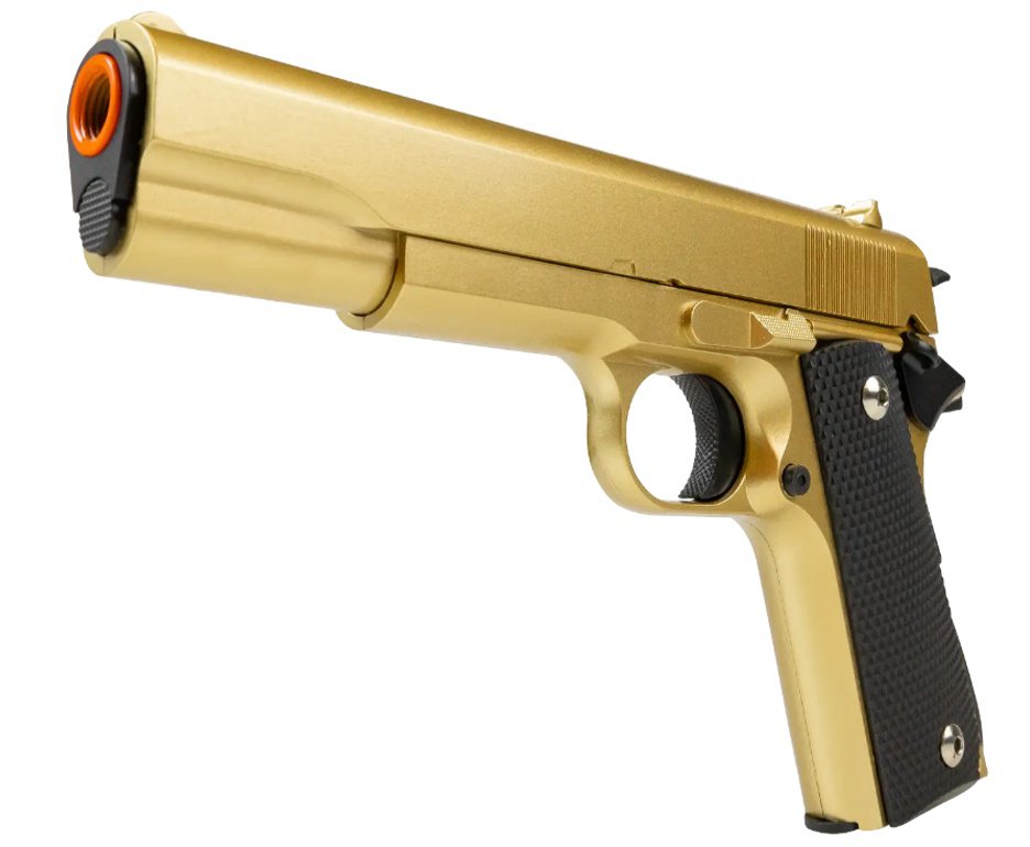Pistola de Airsoft VG 1911-V14 Gold Mola 6mm - Rossi
