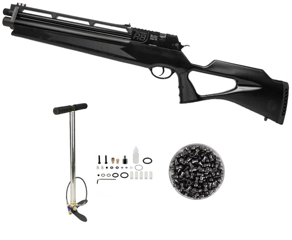 Carabina PCP Rossi R8 Short 6,35mm Big Bore + Bomba + Chumbo