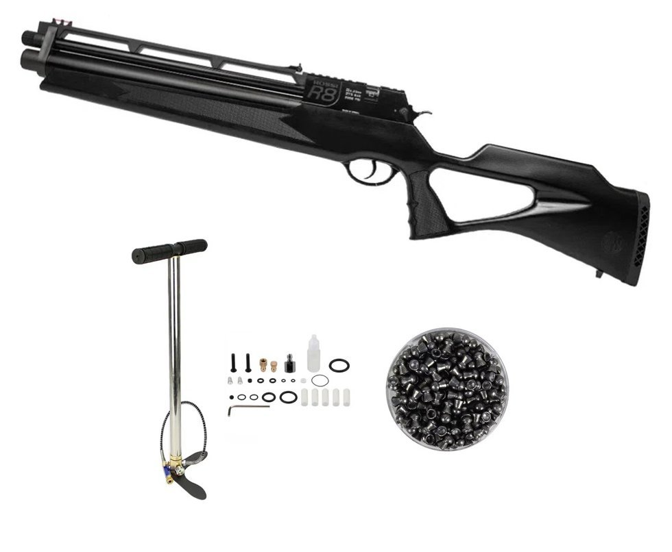 Carabina PCP Rossi R8 Short 6,35mm Big Bore + Bomba + Chumbo