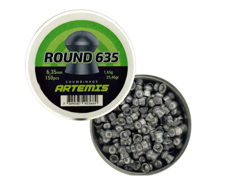Chumbinho Artemis Round 6.35mm Premium 150und - Precisão, longa distancia