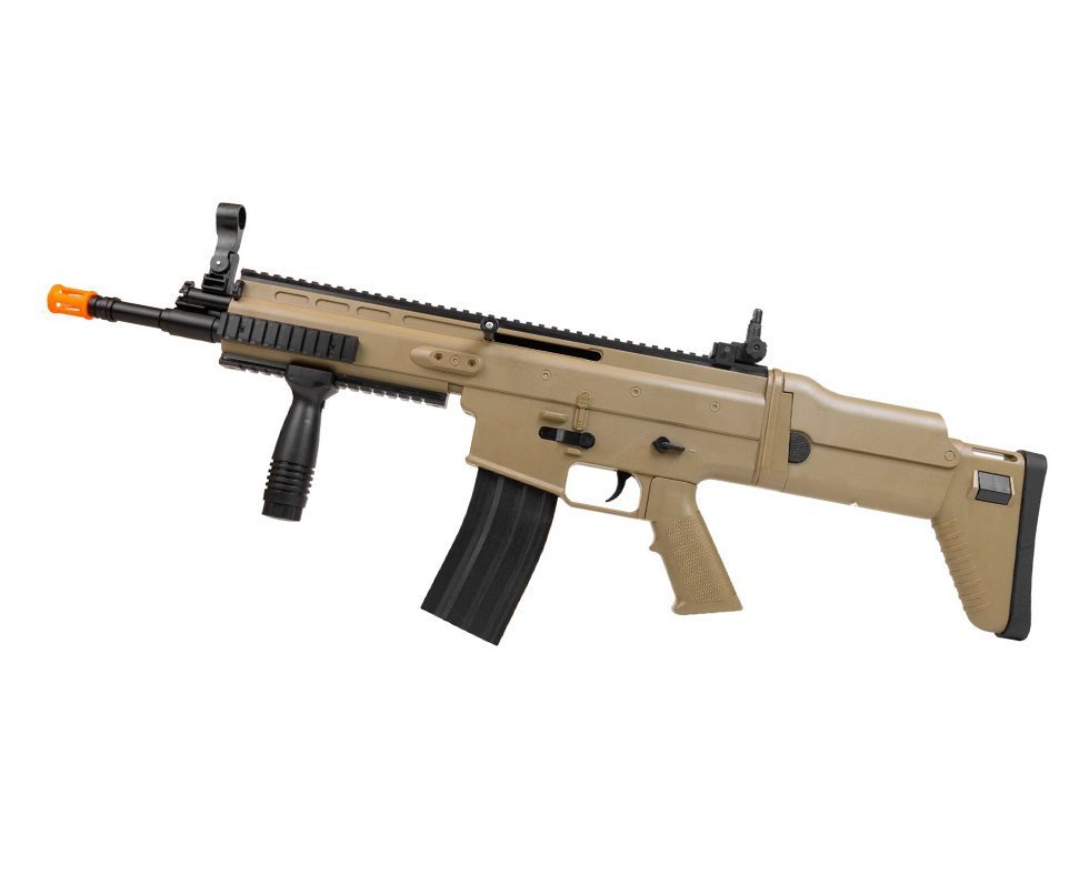 Rifle de Airsoft Scar L Tan Spring Mola Cal 6mm - Rossi