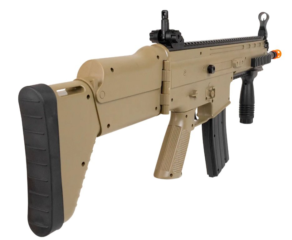 Rifle de Airsoft Scar L Tan Spring Mola Cal 6mm - Rossi