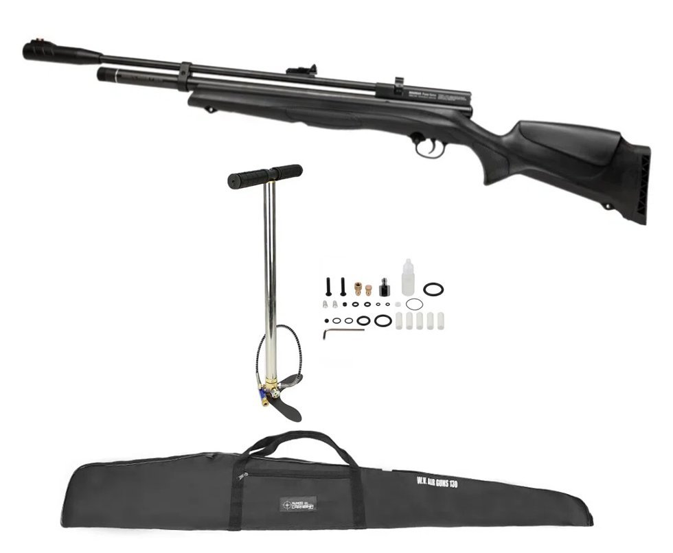 Carabina de Pressão PCP Beeman New 1336S Side Lever 60 Joules 5,5mm - Rossi + Capa + Bomba