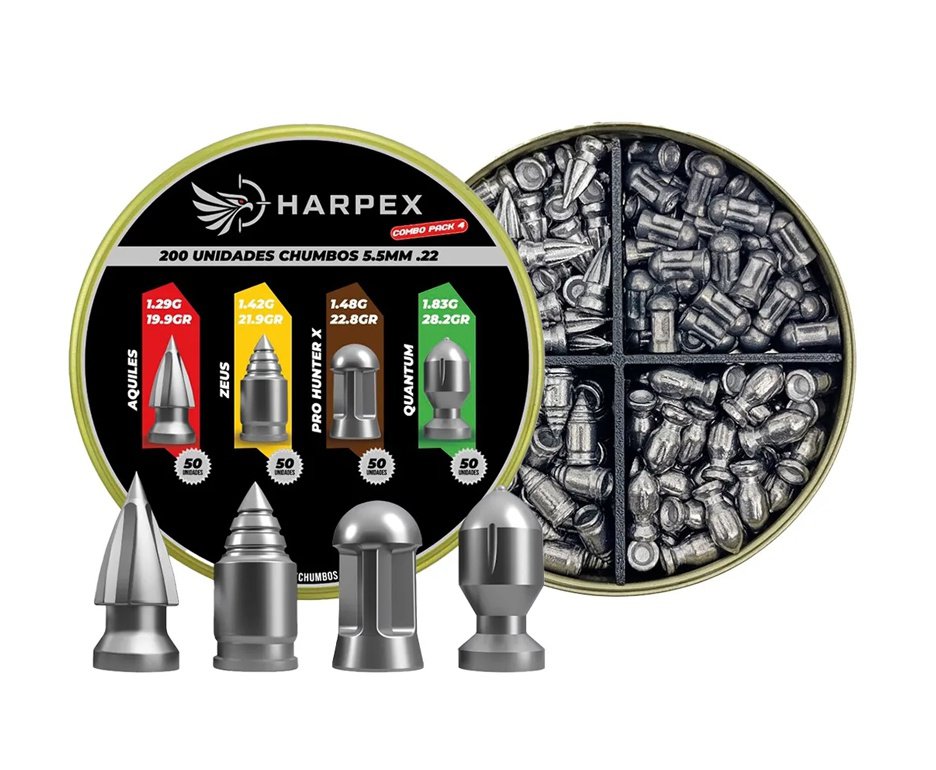 Chumbinho Harpex Aquiles, Zeus, Pro Hunter X, Quantum 5,5mm 200 pcs/pot