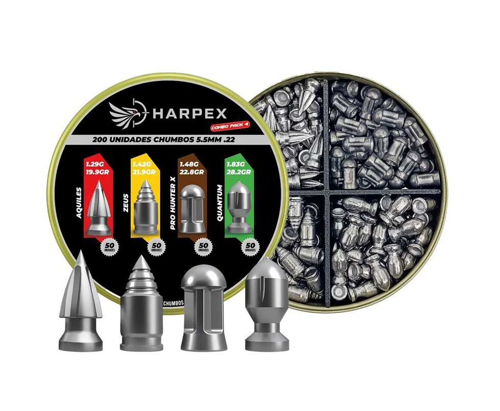 Chumbinho Harpex Aquiles, Zeus, Pro Hunter X, Quantum 5,5mm 200 pcs/pot