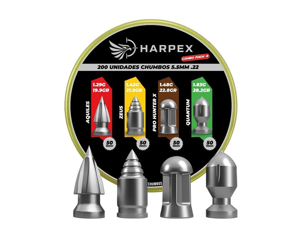 Chumbinho Harpex Aquiles, Zeus, Pro Hunter X, Quantum 5,5mm 200 pcs/pot
