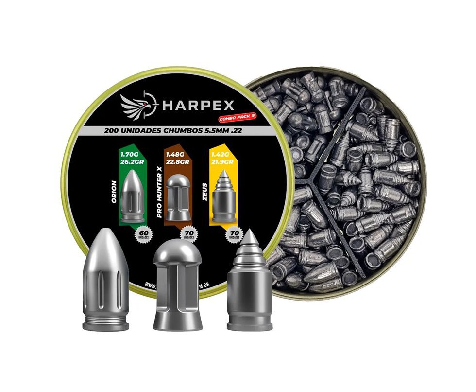 MIX Chumbinho Harpex Orion, Pro Hunter X, Zeus 5,5mm 200 pcs/pot