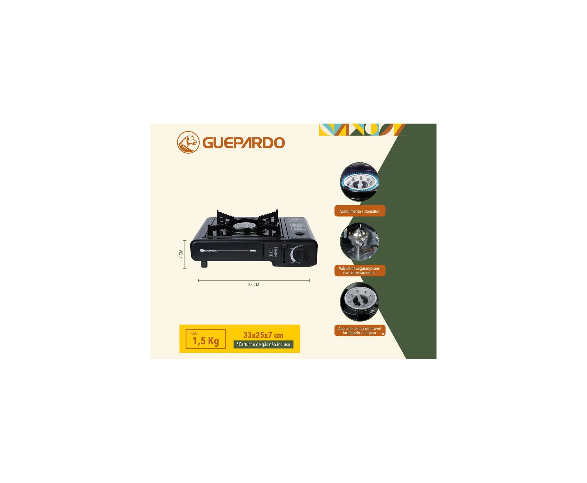 Fogareiro Guepardo UNO