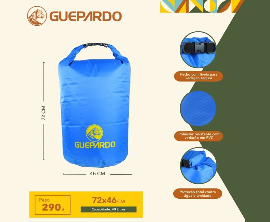 Saco Estanque Guepardo Azul 40 Lts
