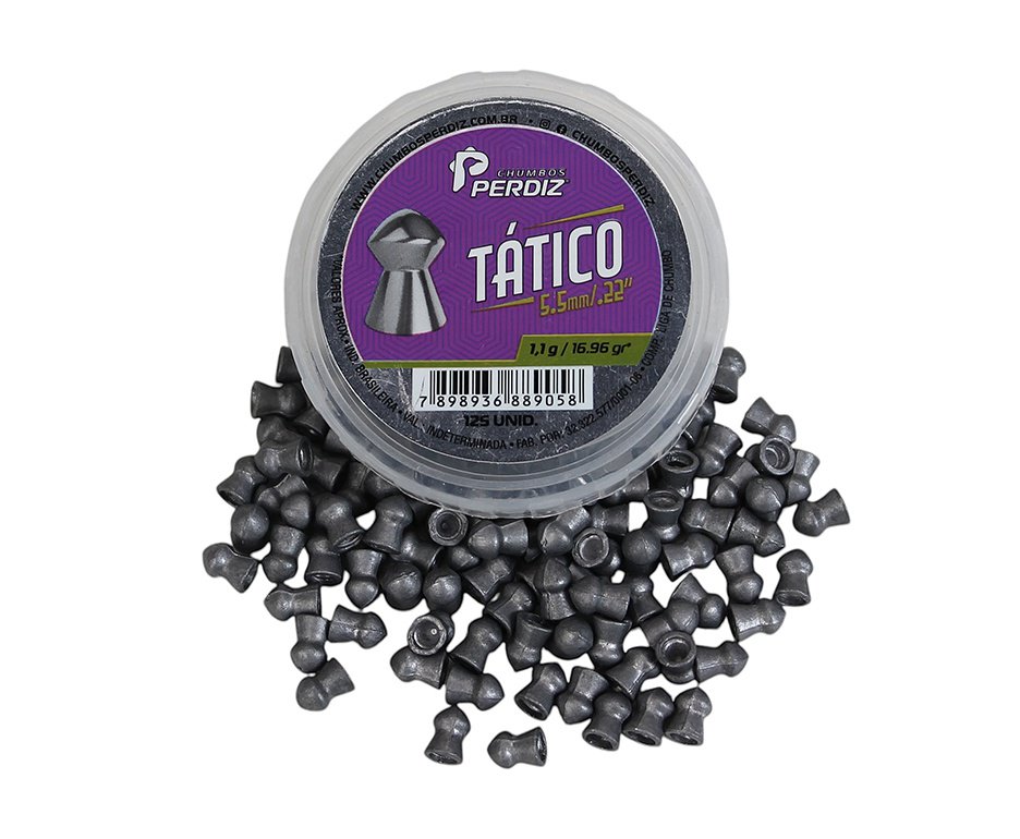 Chumbinho de Pressão Tático 5,5 mm 125un - Perdiz