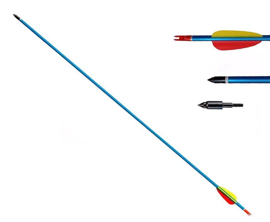 Flecha de Alumínio 30" EK Archery Com Ponta Rosqueavel  Para Arco