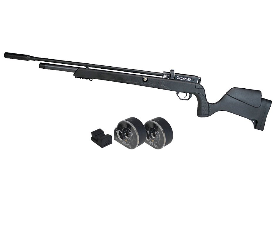 Carabina de Pressão PCP Outlander Black 6,35mm Alto Fluxo 1100 FPS - Rossi