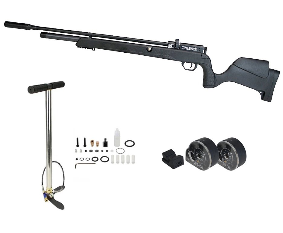 Carabina de Pressão PCP Rossi Outlander VR Black 6,35 + Bomba