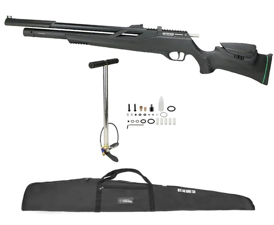 Carabina de Pressão PCP Artemis T-REX Montecarlo Six 6.0mm com Válvula Reguladora - FXR + Bomba + Capa