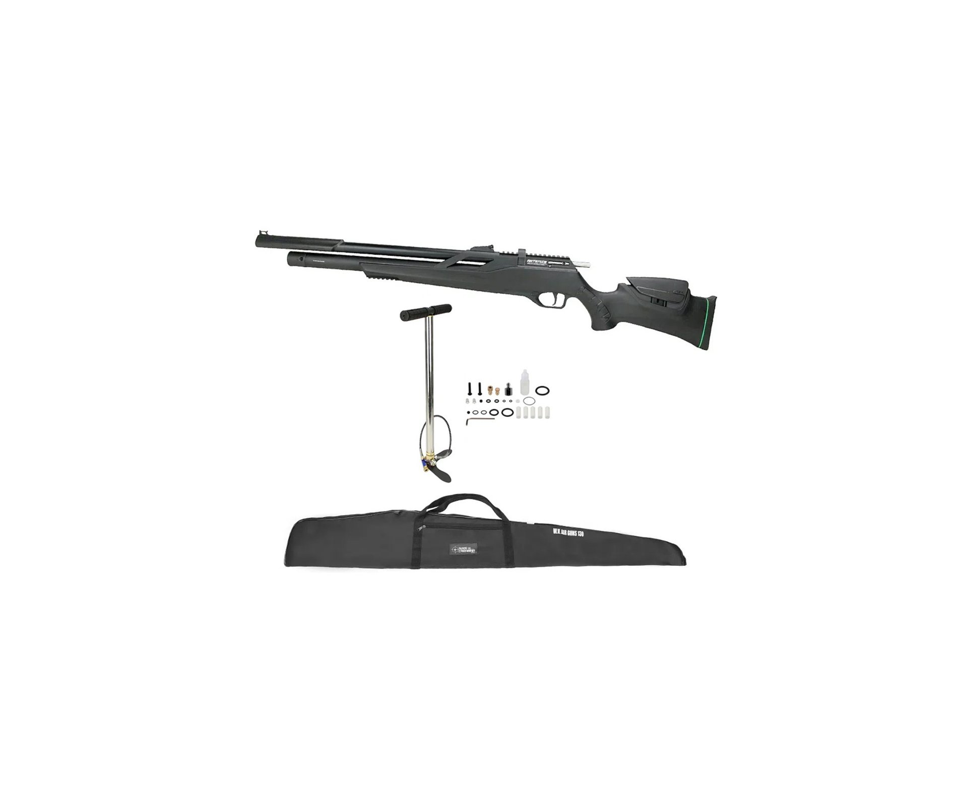 Carabina de Pressão PCP Artemis T-REX Montecarlo Six 6.0mm com Válvula Reguladora - FXR + Bomba + Capa